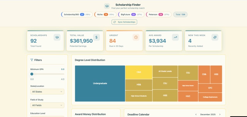 Scholarship Finder – screenshot 1