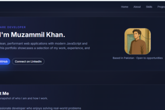 Muzamil Khan Portfolio