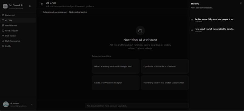 Eat Smart AI (Application-Building Task) – screenshot 4