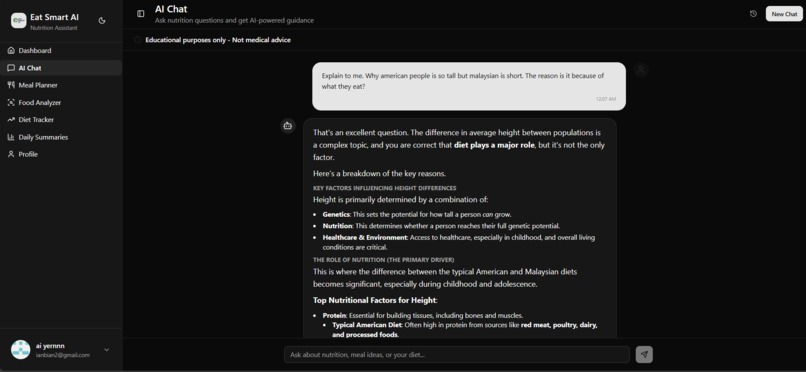 Eat Smart AI (Application-Building Task) – screenshot 5
