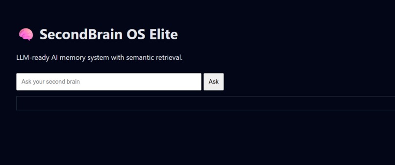 SecondBrain OS – screenshot 1
