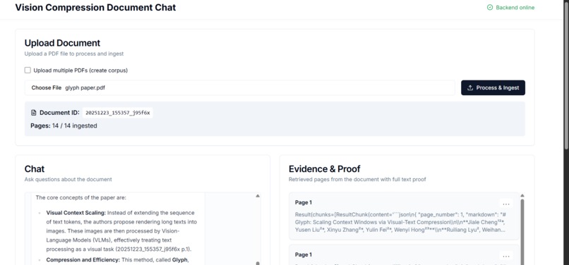 Vision compression project – screenshot 1