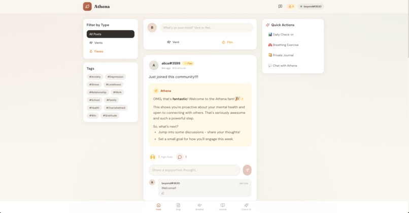 Athena - A safe space for your mind – screenshot 3
