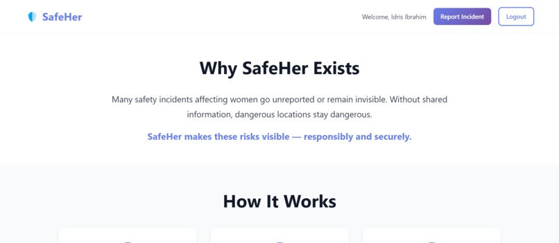SafeHer – screenshot 2