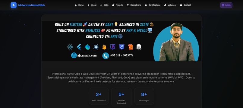 Dynamic Flutter Portfolio & Admin CMS – screenshot 2
