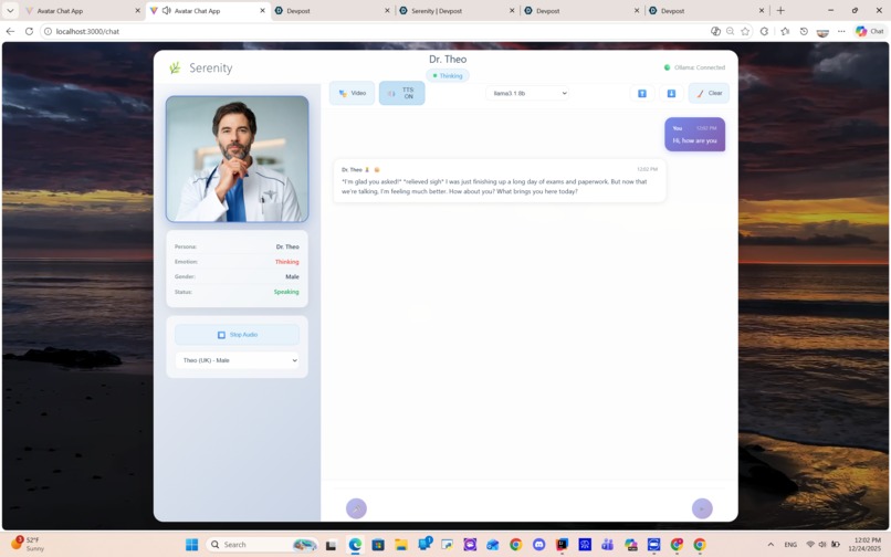 Serenity - AI-Powered Therapeutic Avatar Experience – screenshot 3
