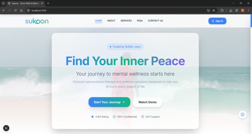 Sukoon - Wellness that listens to You – screenshot 1