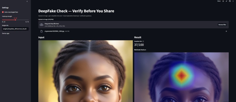 DeepFake Check: Media Integrity Tool – screenshot 1