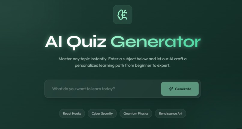 AI quiz generator – screenshot 1
