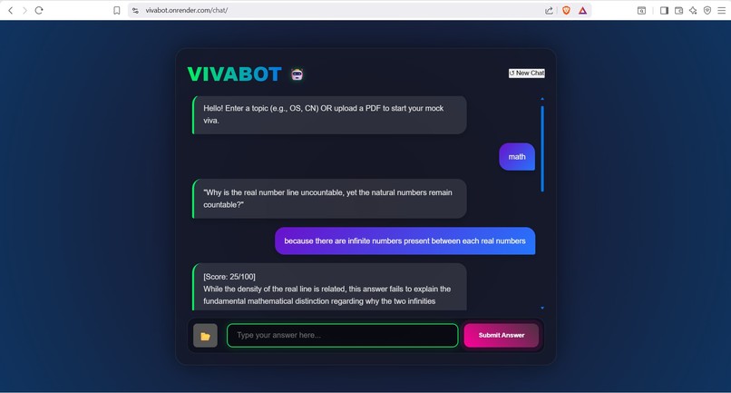 VivaBot: The AI External Examiner – screenshot 2