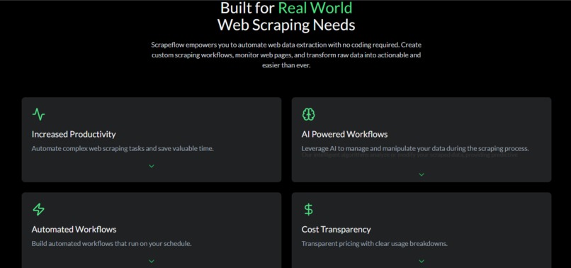 ScrapeFlow– No-Code Intelligent Web Scraping Platform – screenshot 2