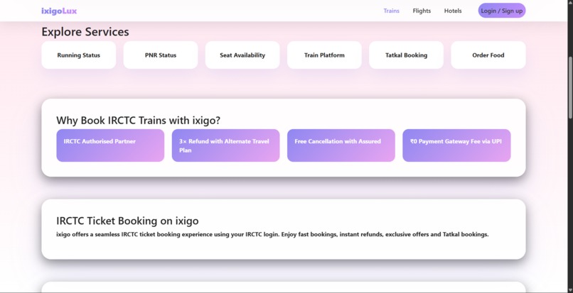 Ixigo Responsive UI Redesign – screenshot 6