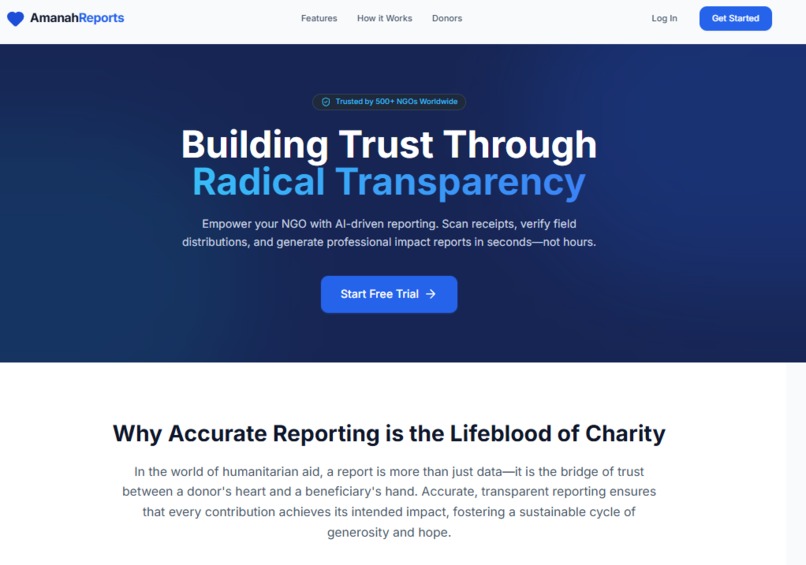 Amanah App : Charity and Funding Report System – screenshot 5