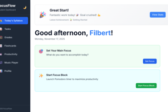FocusFlow: The Ultimate Student Dashboard