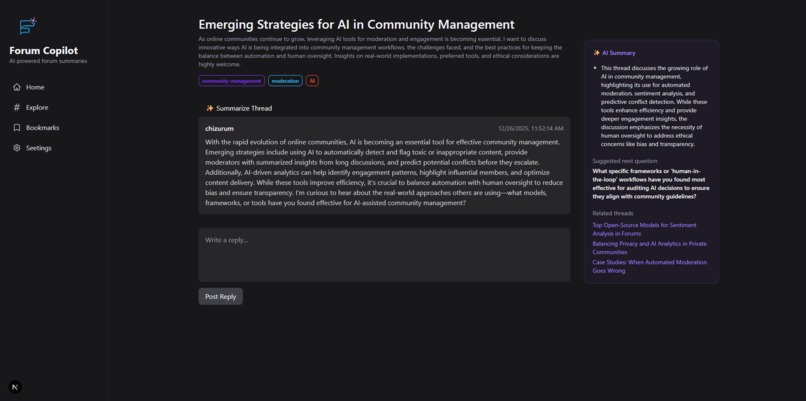 Forum Copilot – screenshot 3