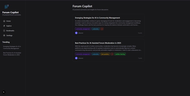Forum Copilot – screenshot 1