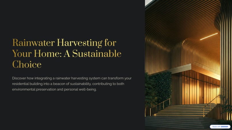 Rainwater Harvesting System for a Residential Building” – screenshot 1