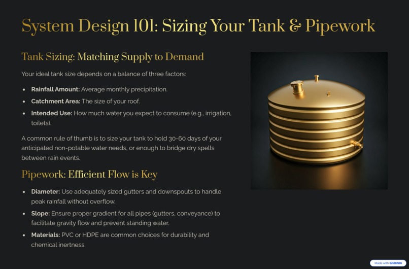 Rainwater Harvesting System for a Residential Building” – screenshot 5