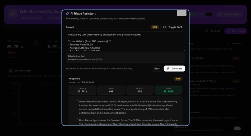 LLM Observability Copilot – screenshot 4