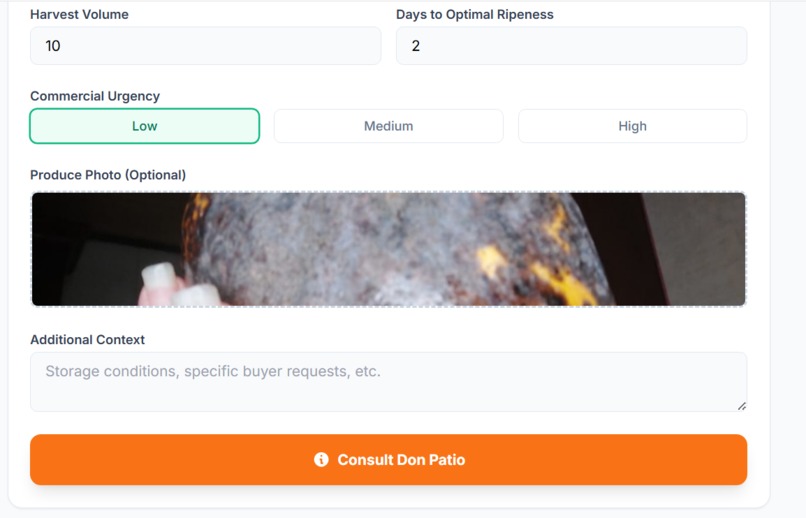 Don Patio: Post-Harvest Decision Agent for Fruit Producers – screenshot 5