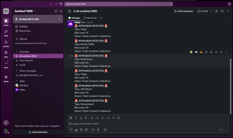 Sentinel: Real-time IoT Cyber Threat Detection & Response – screenshot 5