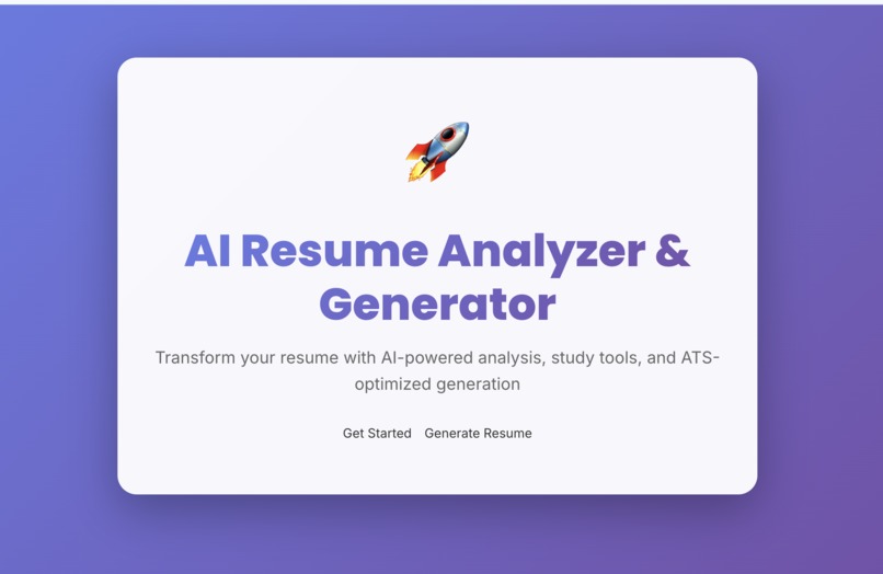AI-powered Resume Analyzer and Generator. – screenshot 1