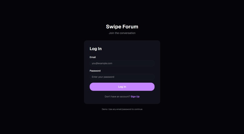 Swipe Forum – screenshot 1
