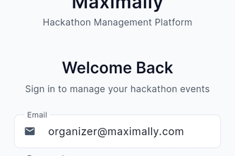 “Maximally Organizer" – Event Organizer Platform