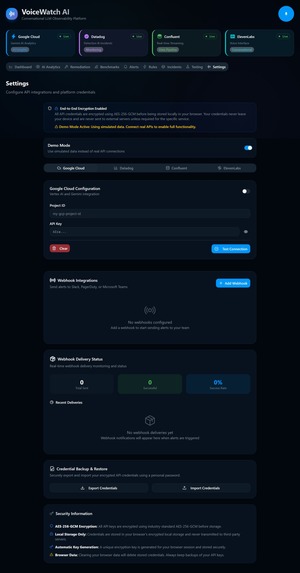 VoiceWatch AI AWS-Native LLM Observability Platform – screenshot 13
