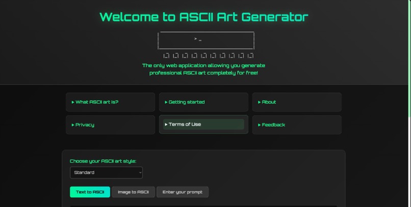 ASCII Art Generator – screenshot 1