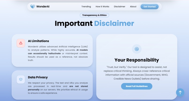 WonderAI - AI Misinformation Detector – screenshot 3