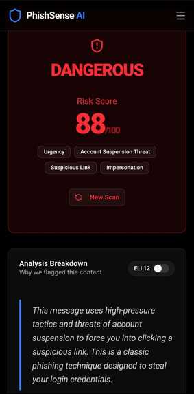 PhishSense  – screenshot 7