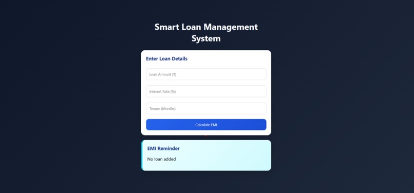Smart Loan Management System – screenshot 1
