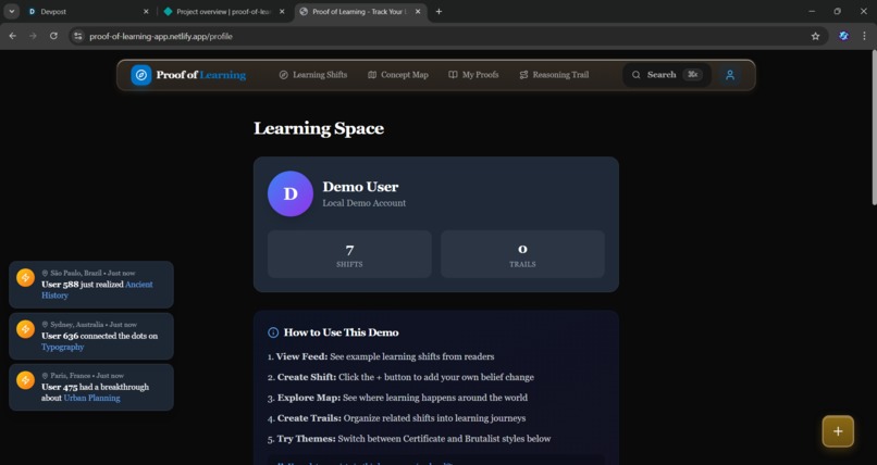 Proof of Learning – screenshot 1
