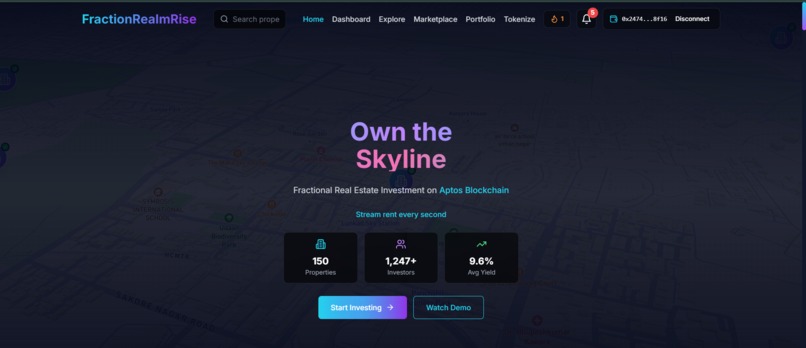 FractionRealmRise: Unlocking Finance with AI & RWAs – screenshot 1