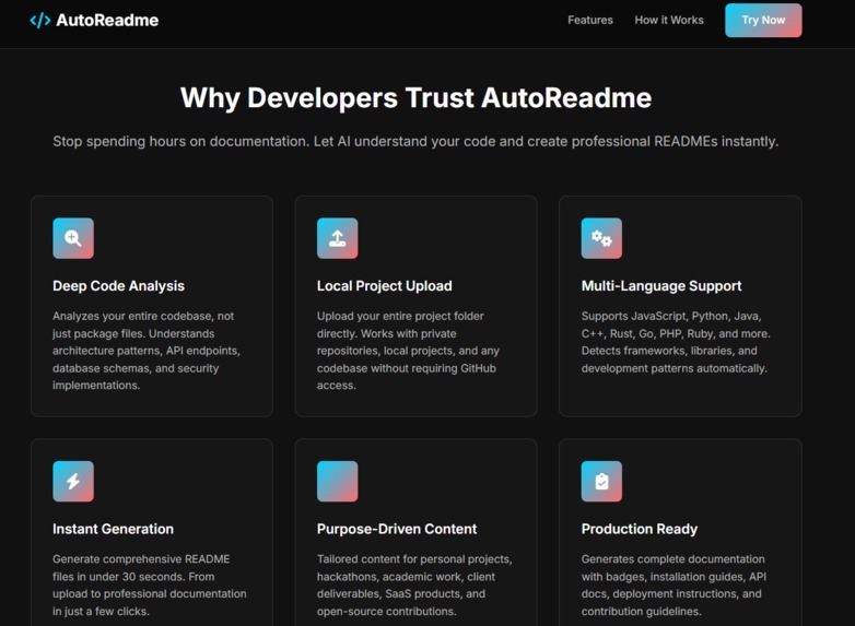 AutoReadme - Turn your Code Repository to Docs, Instantly – screenshot 2