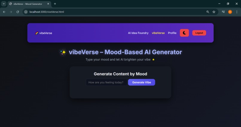 AI Idea Foundry & Vibeverse – screenshot 2