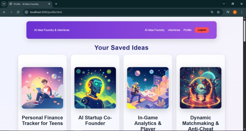 AI Idea Foundry & Vibeverse – screenshot 3