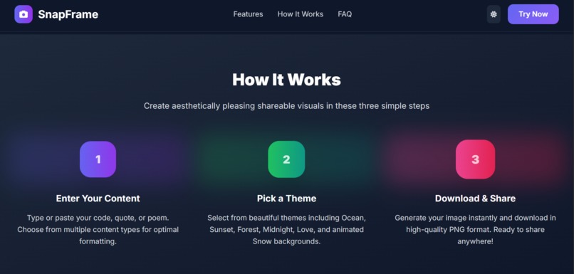SnapFrame - Turn Your Words Into Beautiful Visuals – screenshot 3