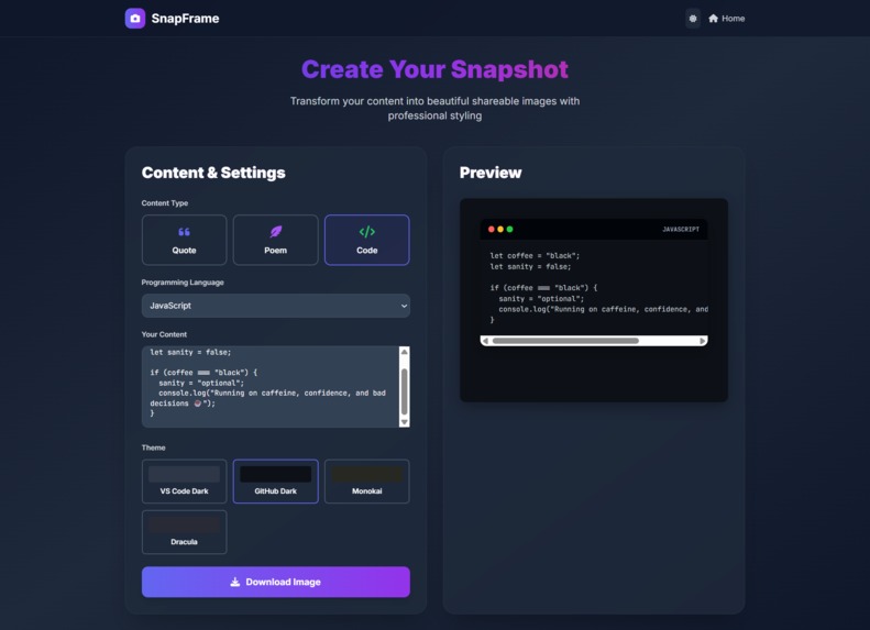 SnapFrame - Turn Your Words Into Beautiful Visuals – screenshot 6