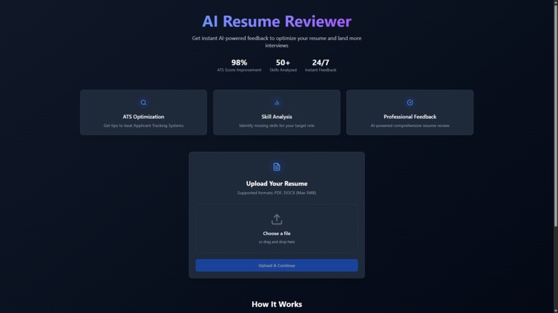 AI Powered Resume Reviewer – screenshot 1