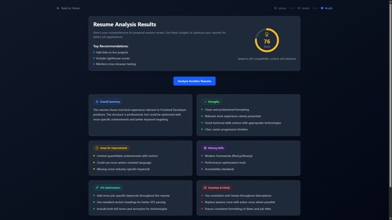 AI Powered Resume Reviewer – screenshot 3