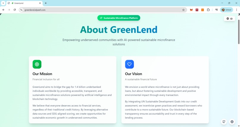 GreenLend Suite: Empowering the Financially Excluded MSMEs – screenshot 2