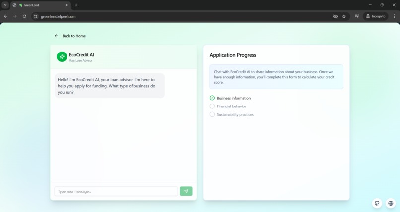 GreenLend Suite: Empowering the Financially Excluded MSMEs – screenshot 3