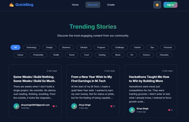 QuickBlog Ecosystem – screenshot 4