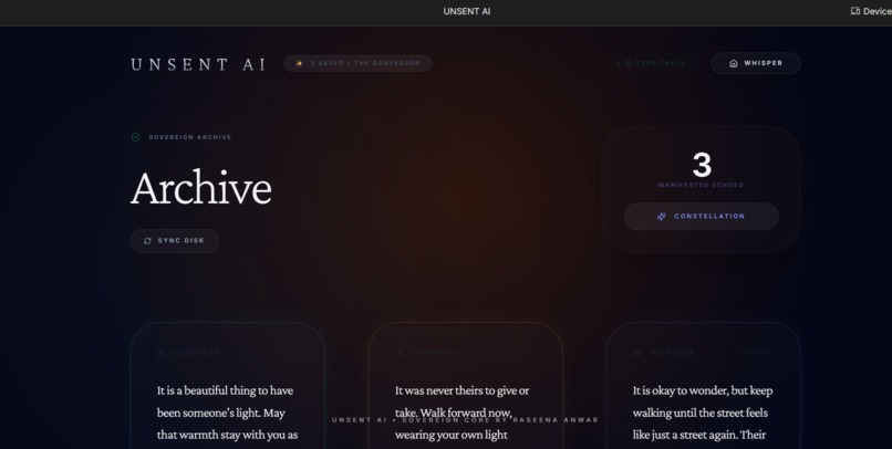 UNSENT AI – screenshot 3