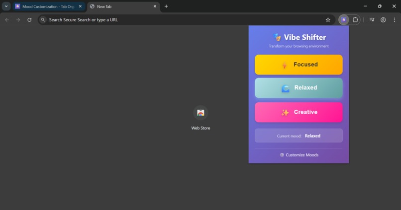 Mood-Based Tab Organizer – screenshot 2