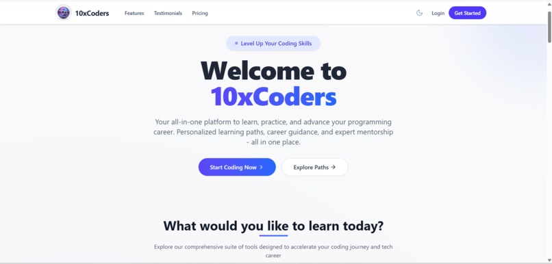 10xCoders-Education Platform & Career Guideline. – screenshot 1