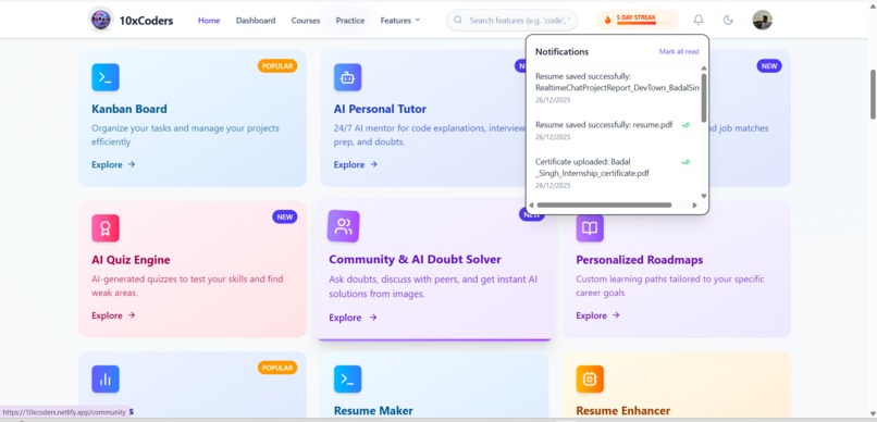 10xCoders-Education Platform & Career Guideline. – screenshot 5