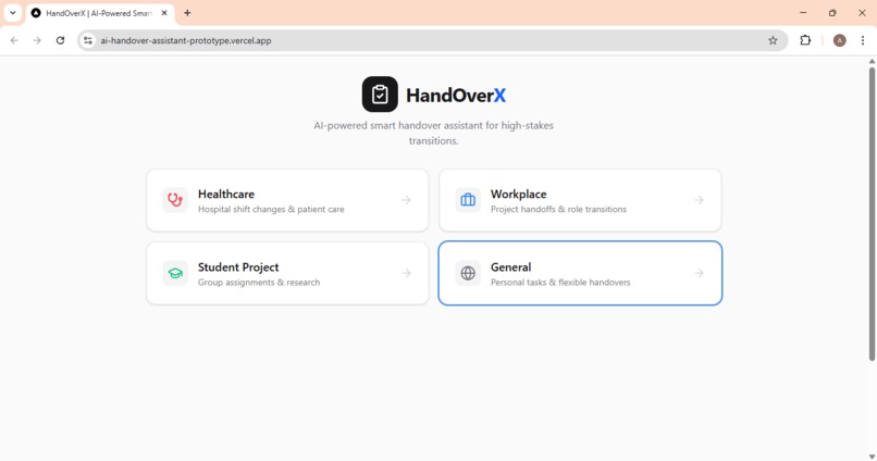 HandOverX – screenshot 1